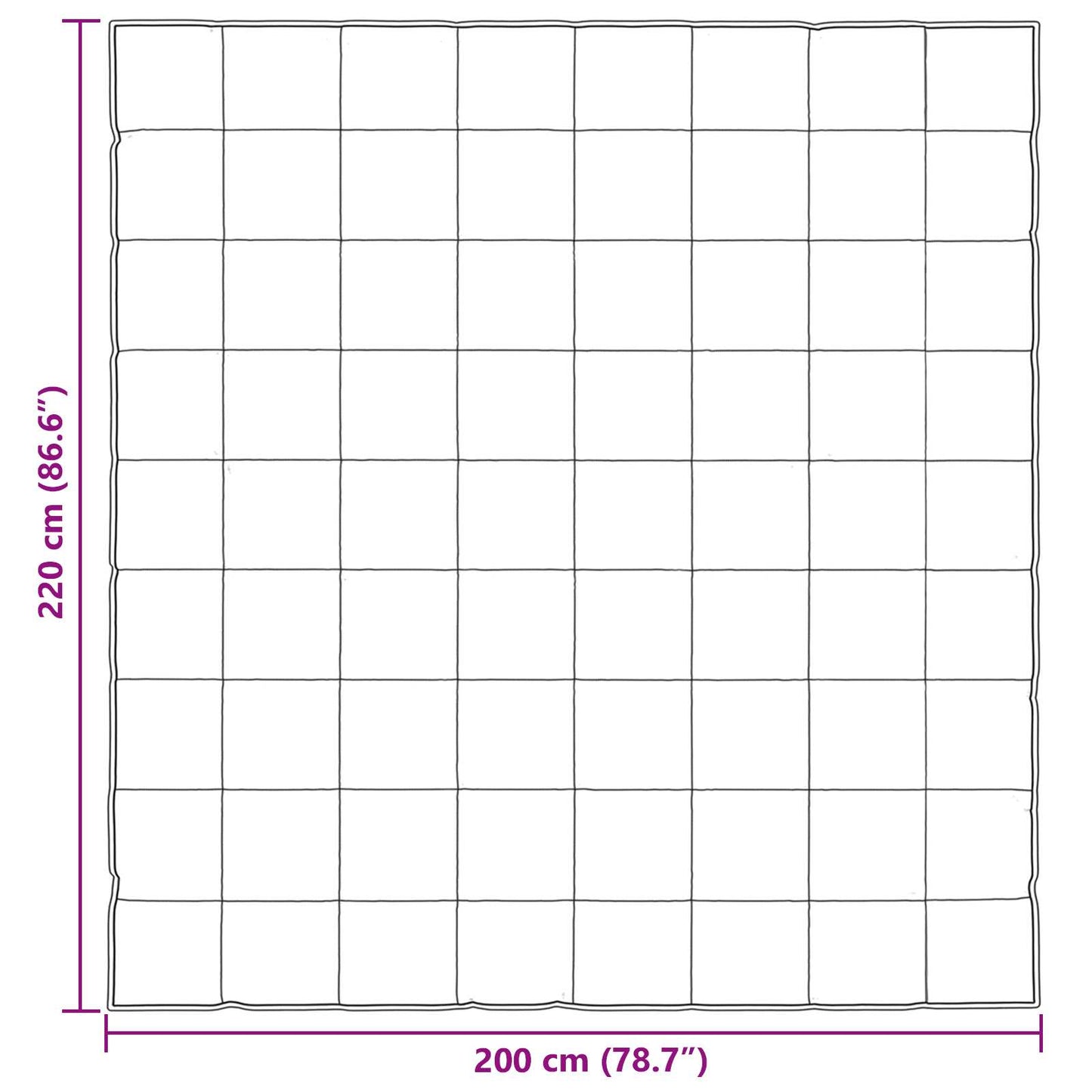 Winterbettdecke 200 x 220 cm 450 g/m² Schwarz