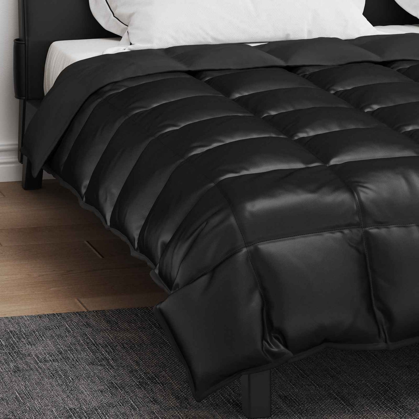 Winterbettdecke 220 x 240 cm 450 g/m² Schwarz