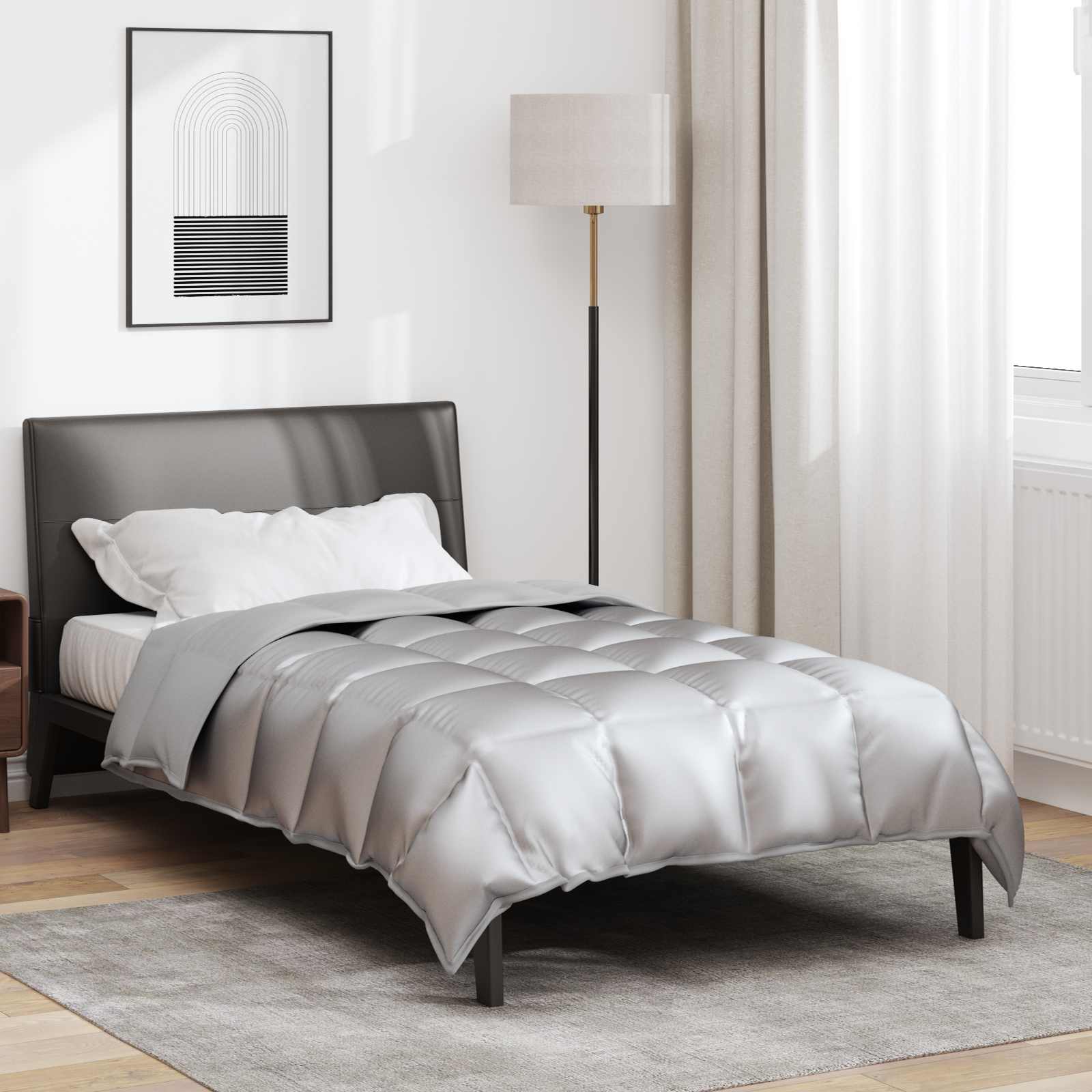Winterbettdecke 135 x 200 cm 450 g/m² Silber