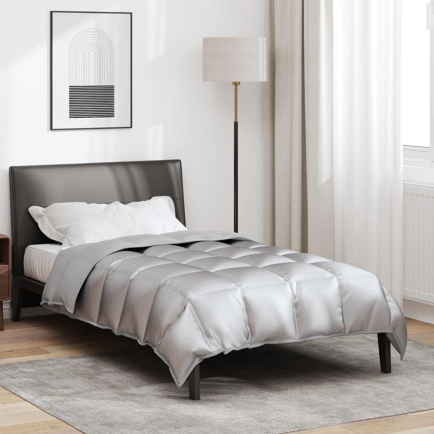 Winterbettdecke 140 x 200 cm 450 g/m² Silber
