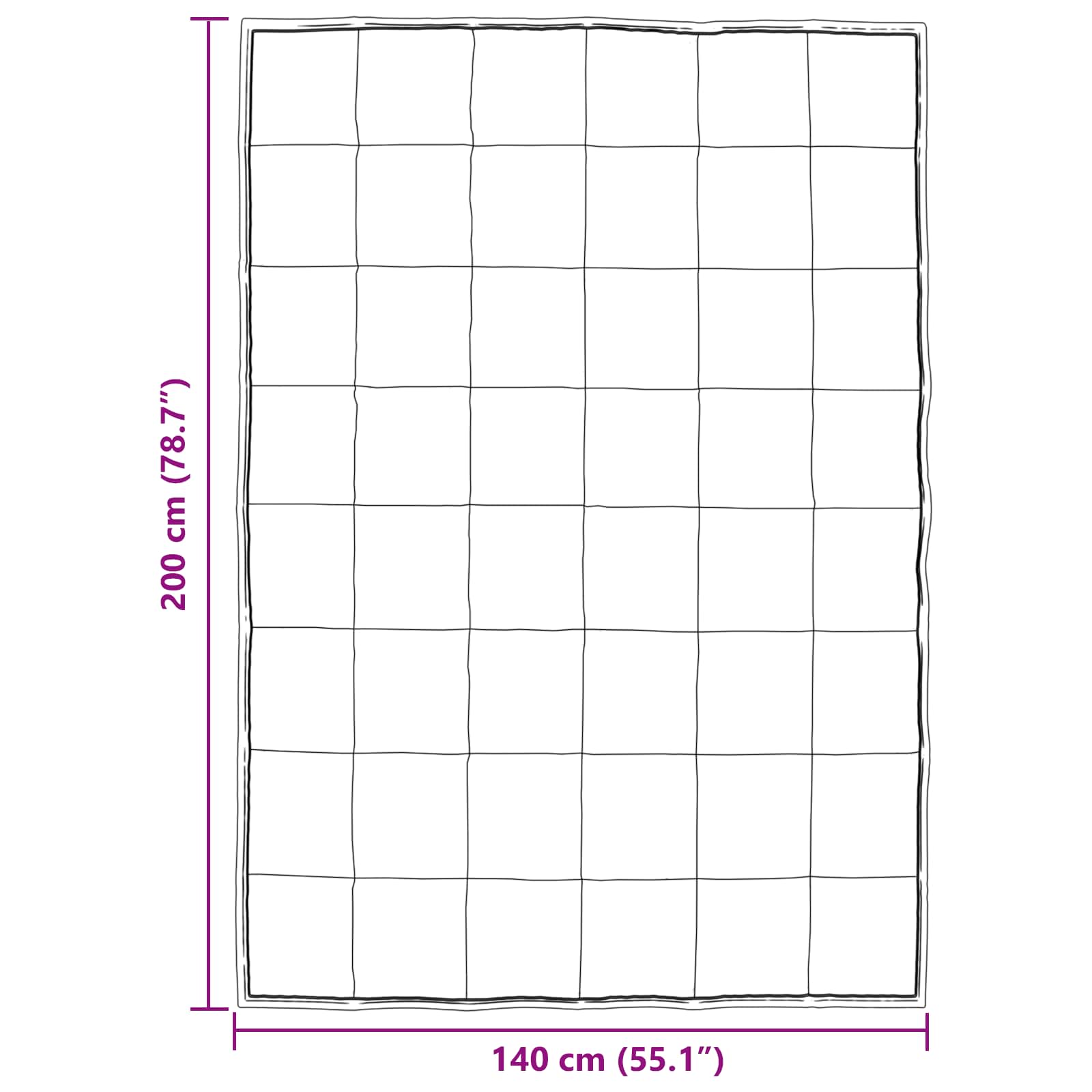 Winterbettdecke 140 x 200 cm 450 g/m² Silber