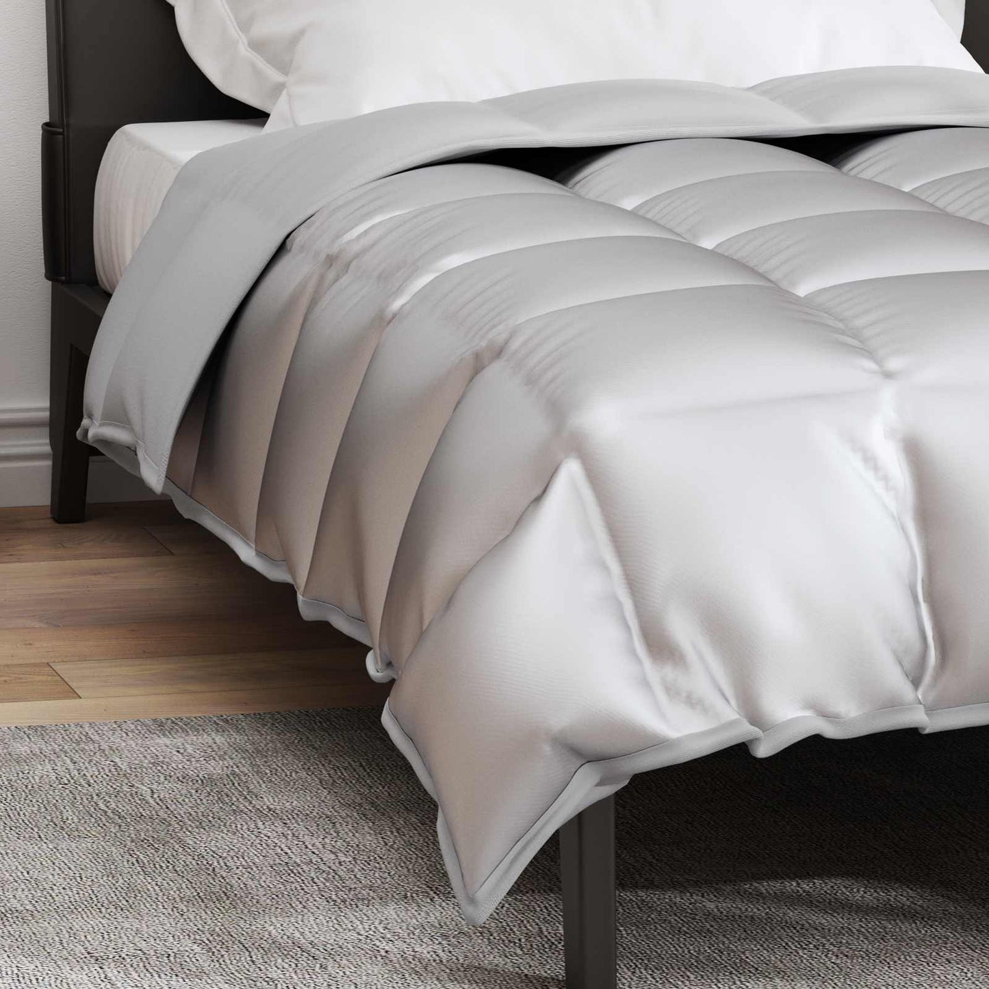 Winterbettdecke 155 x 220 cm 450 g/m² Silber