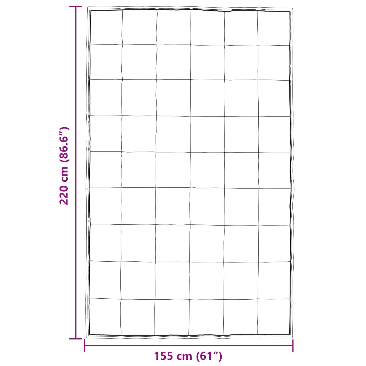 Winterbettdecke 155 x 220 cm 450 g/m² Silber