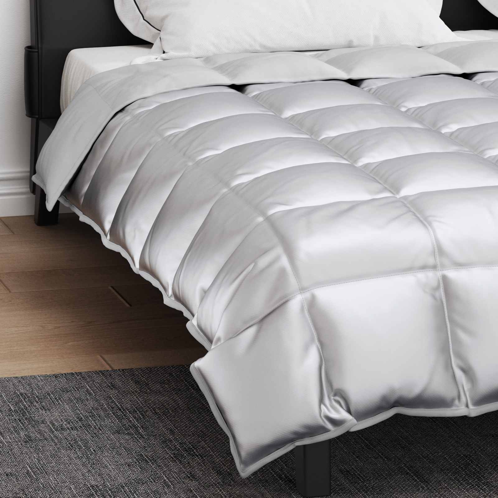 Winterbettdecke 220 x 240 cm 450 g/m² Silber