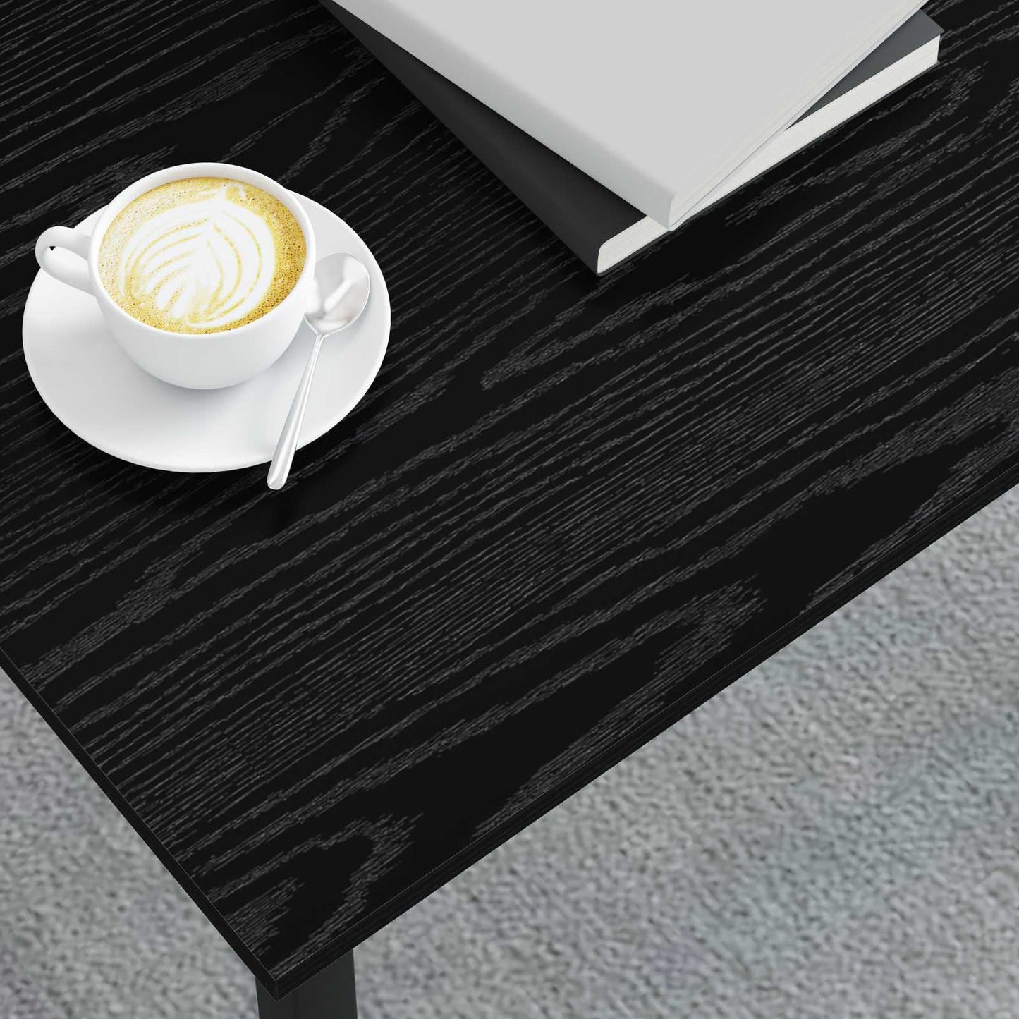 Couchtisch Schwarz Eichen-Optik 70 x 50 x 36 cm Holzwerkstoff