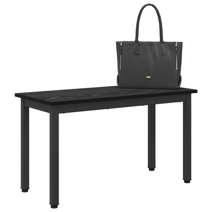 Bank Schwarz Eichen-Optik 80 x 35 x 45 cm Holzwerkstoff