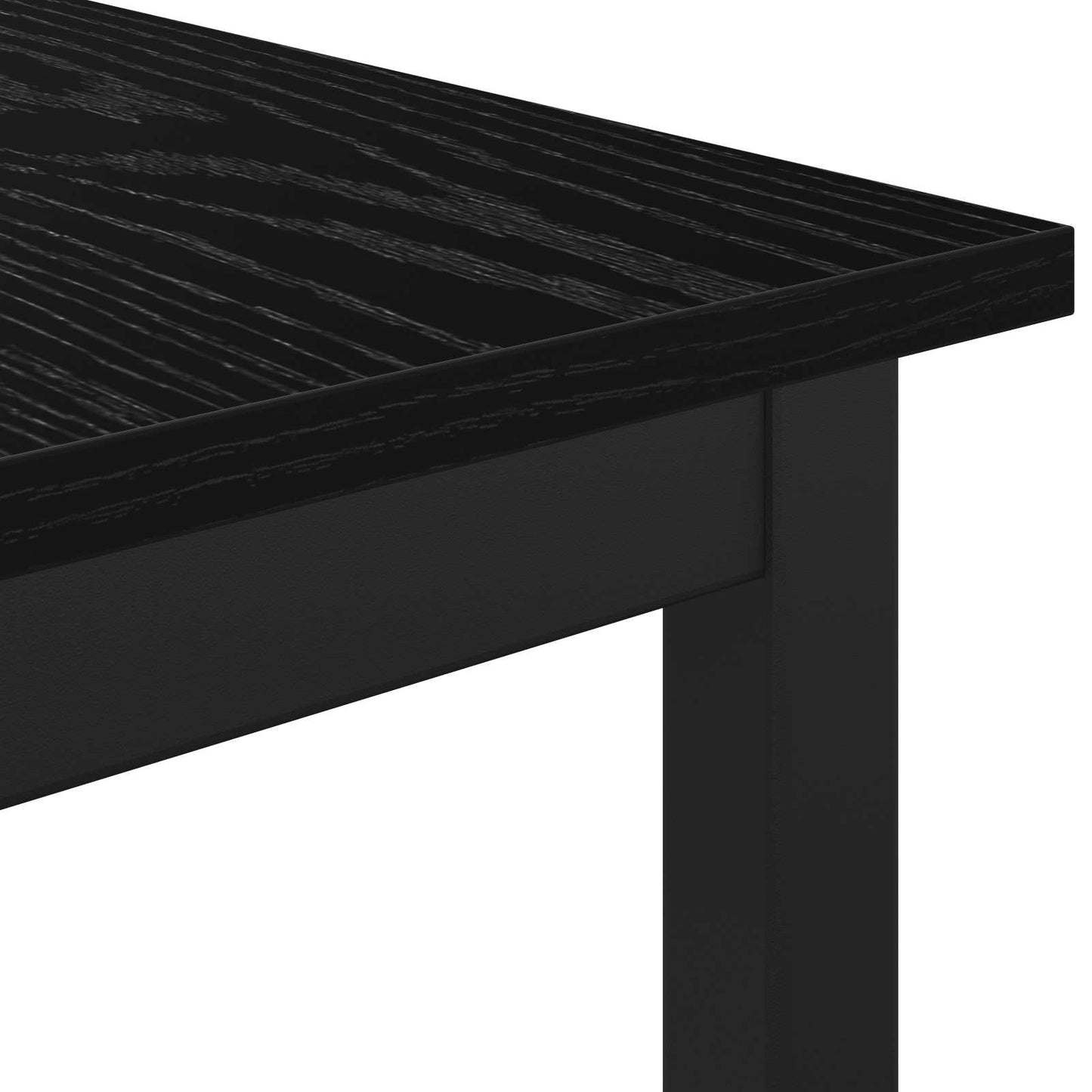 Bank Schwarz Eichen-Optik 110 x 35 x 45 cm Holzwerkstoff