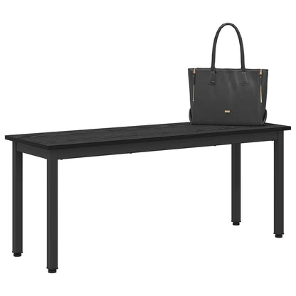 Bank Schwarz Eichen-Optik 110 x 35 x 45 cm Holzwerkstoff
