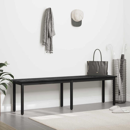 Bank Schwarz Eichen-Optik 160 x 35 x 45 cm Holzwerkstoff