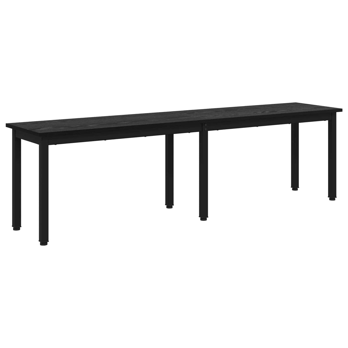 Bank Schwarz Eichen-Optik 160 x 35 x 45 cm Holzwerkstoff