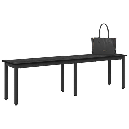 Bank Schwarz Eichen-Optik 160 x 35 x 45 cm Holzwerkstoff