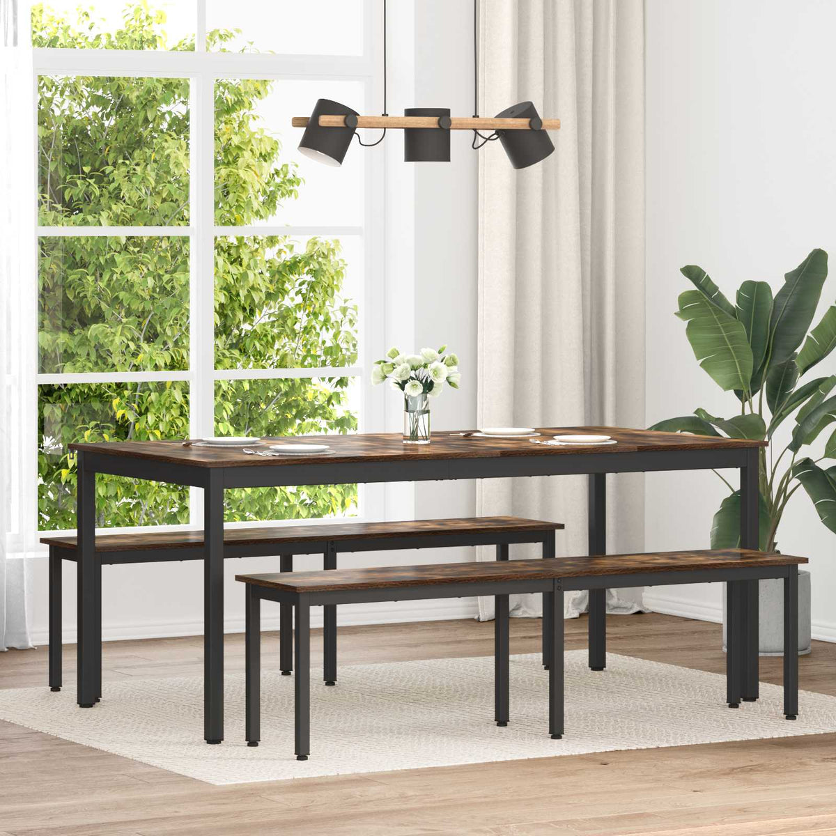 Bank Raucharbe 160 x 35 x 45 cm Holzwerkstoff