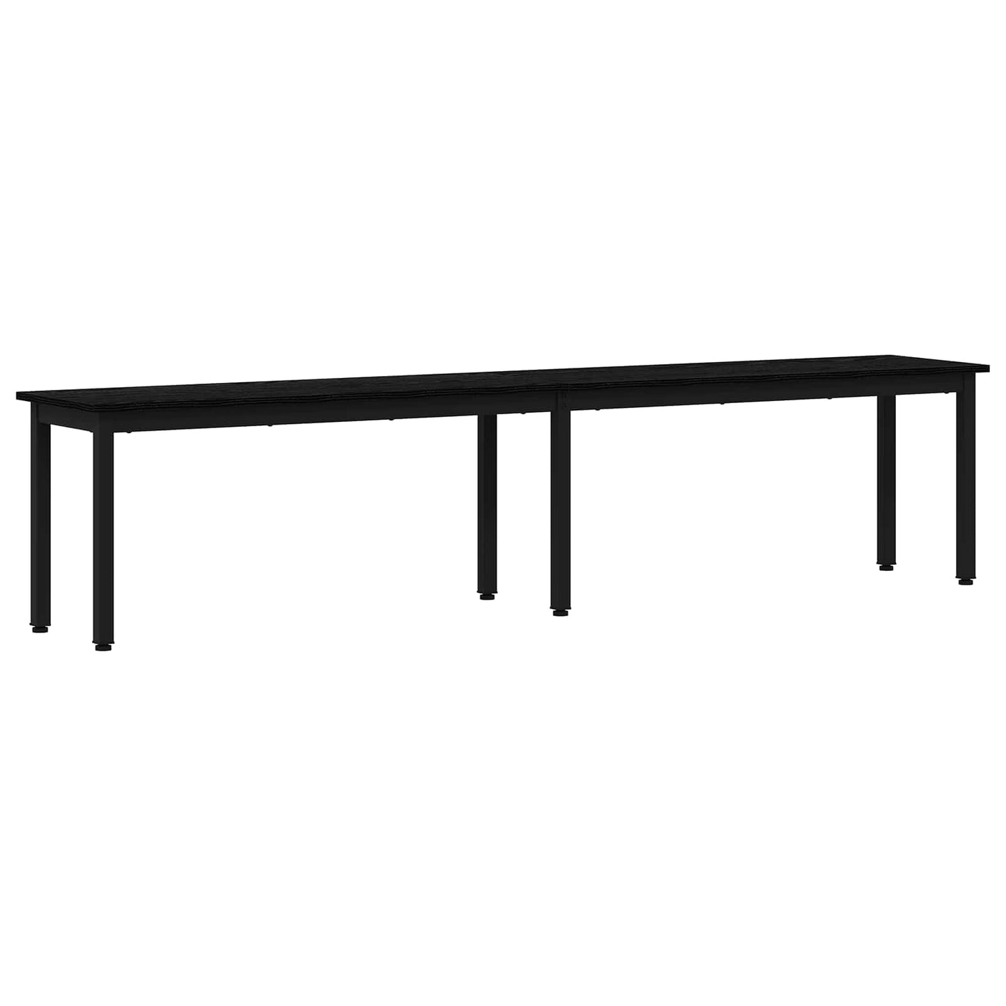 Bank Schwarz Eichen-Optik 200 x 35 x 45 cm Holzwerkstoff