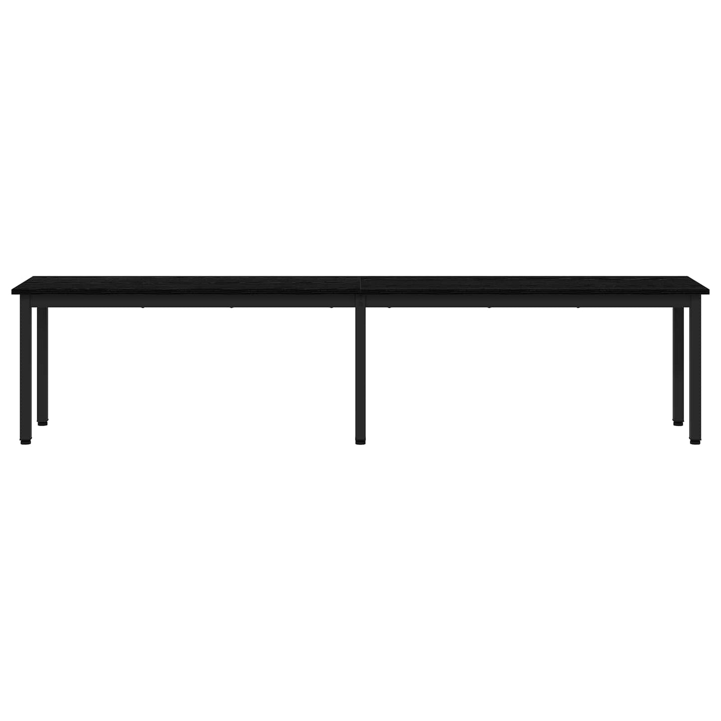 Bank Schwarz Eichen-Optik 200 x 35 x 45 cm Holzwerkstoff