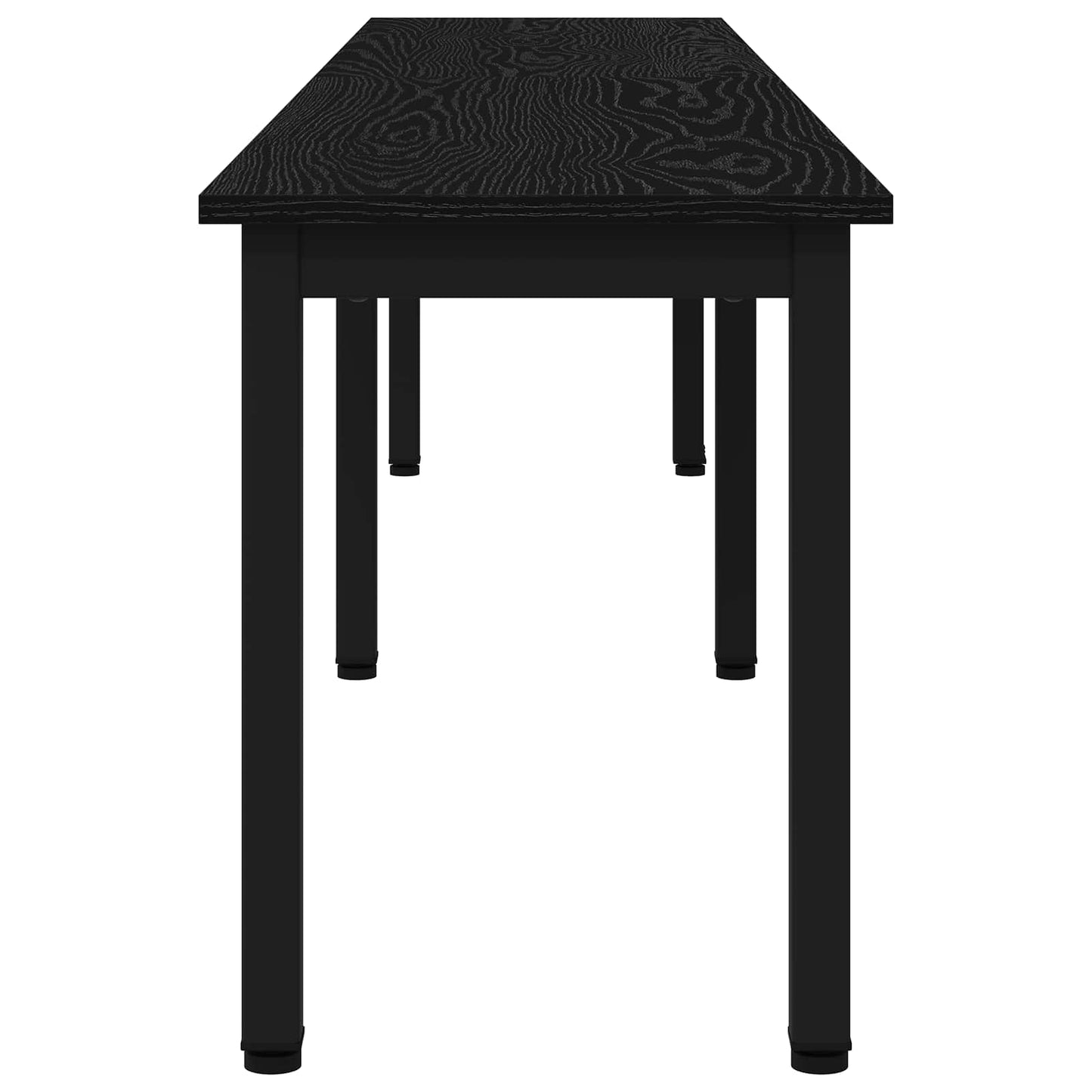 Bank Schwarz Eichen-Optik 200 x 35 x 45 cm Holzwerkstoff