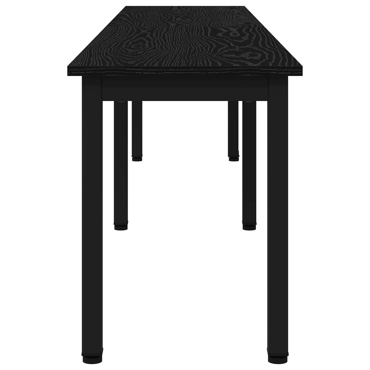 Bank Schwarz Eichen-Optik 200 x 35 x 45 cm Holzwerkstoff