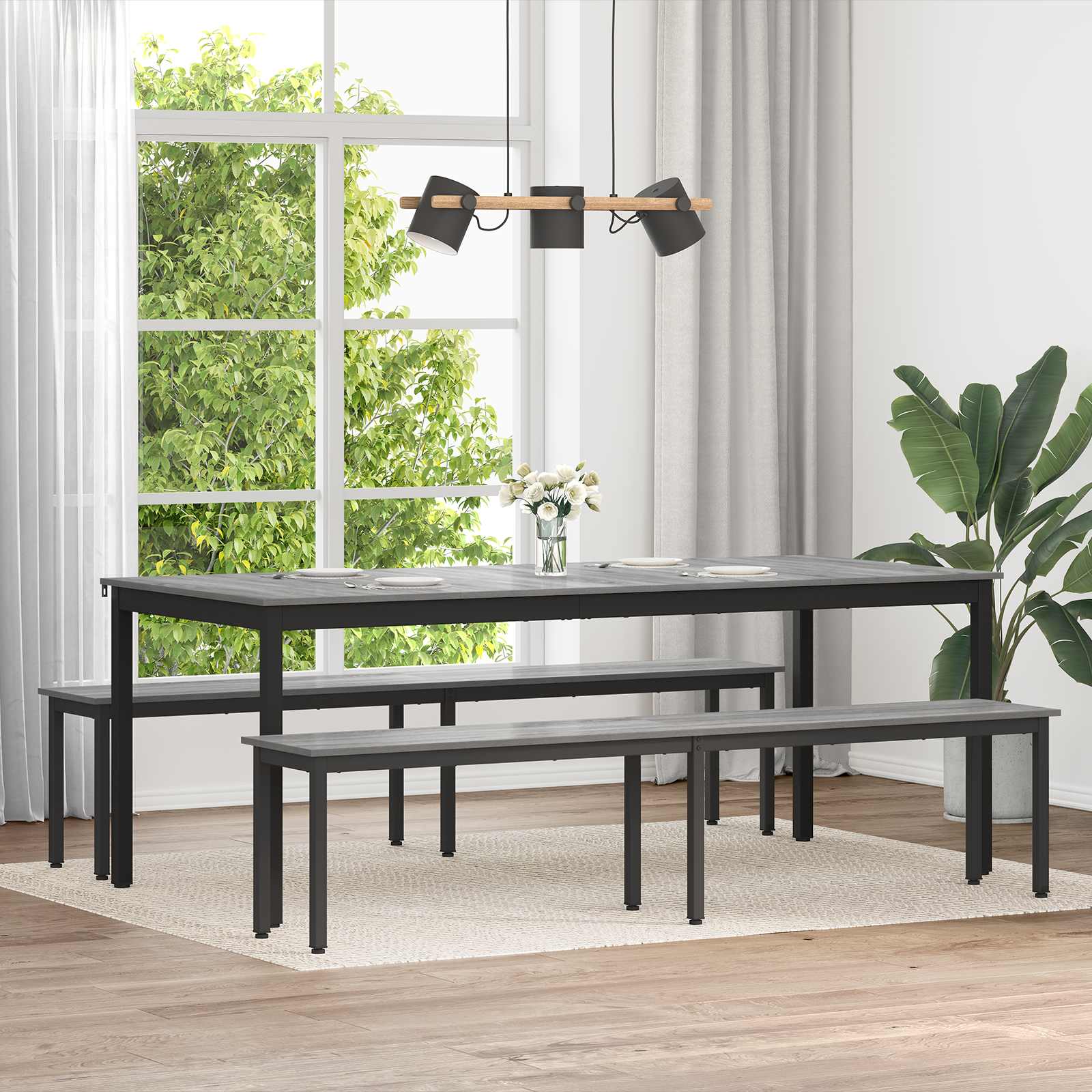 Bank Graues Sonoma 200 x 35 x 45 cm Holzwerkstoff