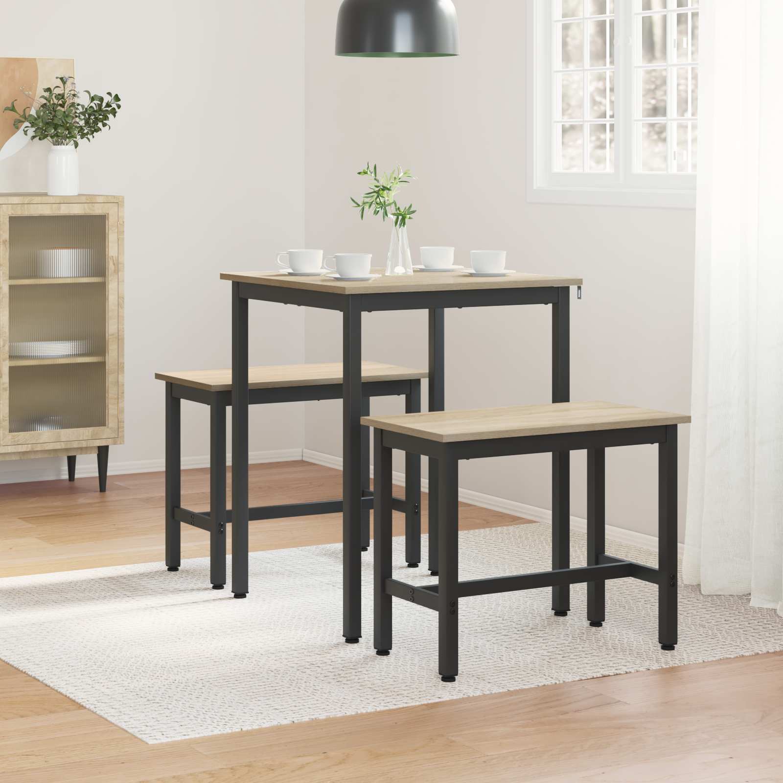 Esstische 60 x 60 x 75 cm Holzwerkstoff Sonoma-Eiche