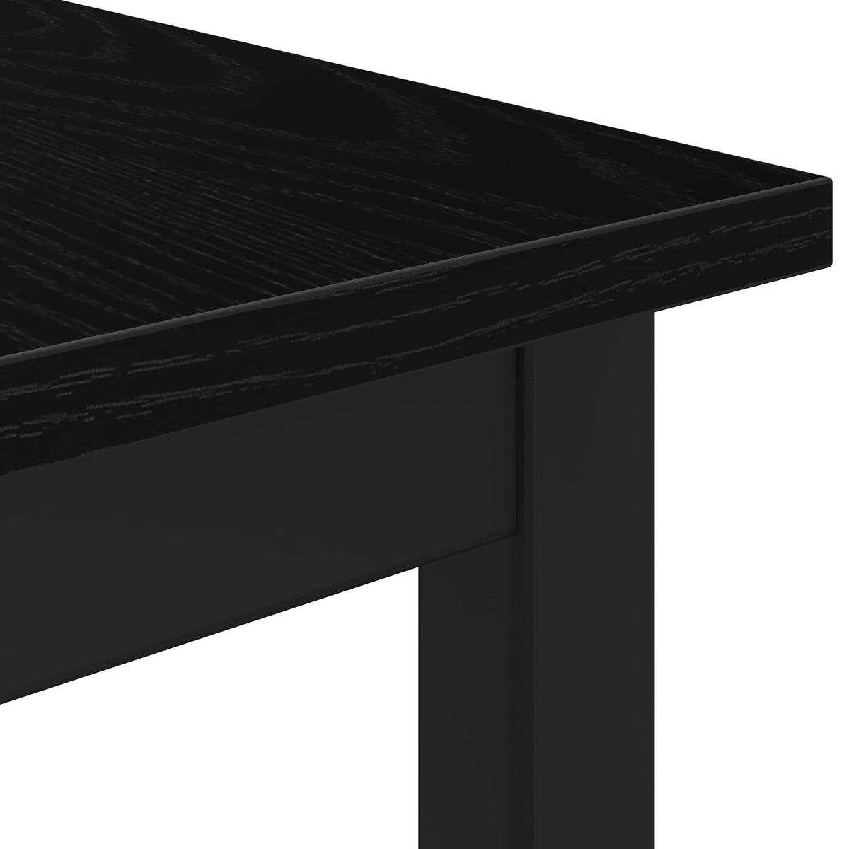 Esstische 80 x 80 x 75 cm Holzwerkstoff Schwarz Eichen-Optik