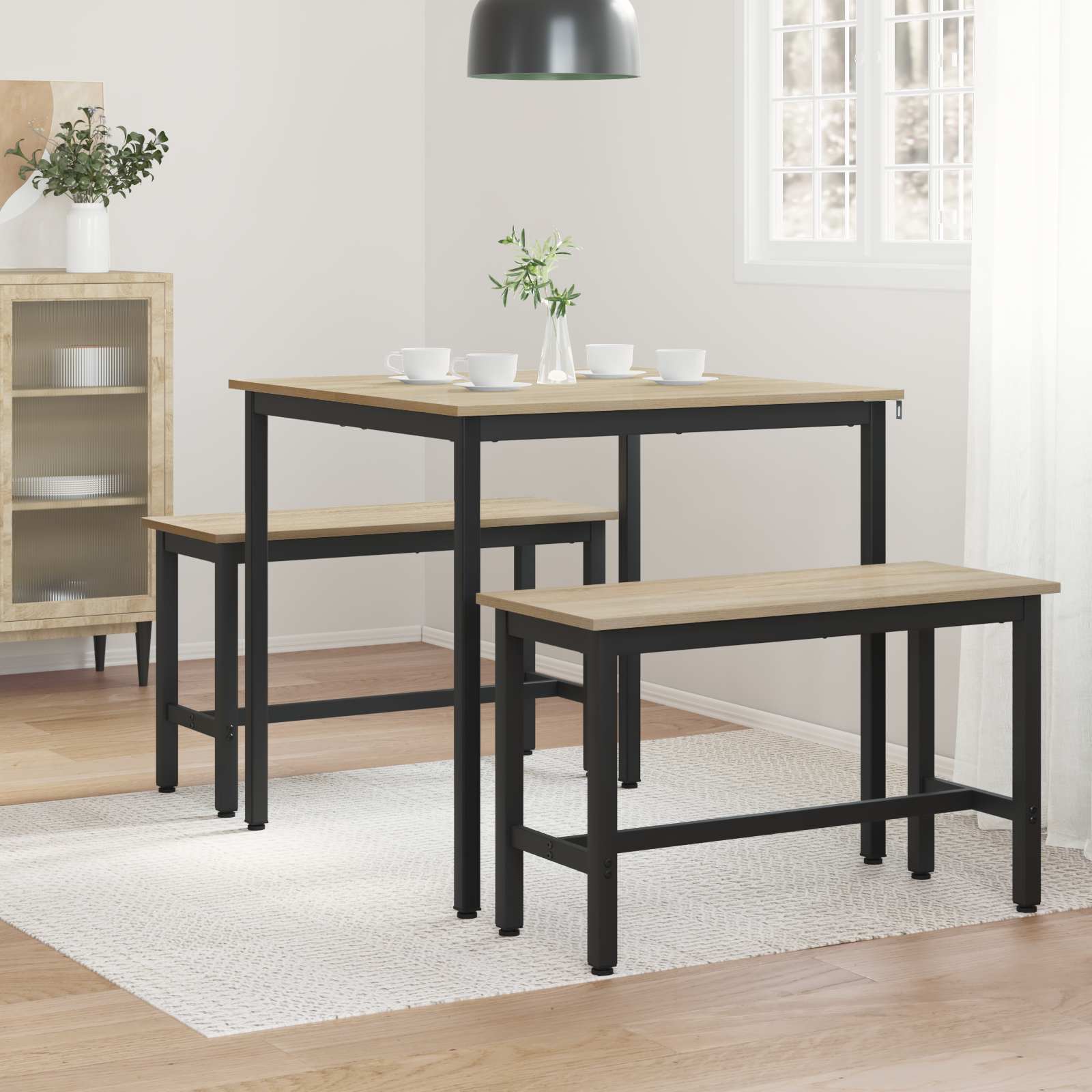 Esstische 80 x 80 x 75 cm Holzwerkstoff Sonoma-Eiche