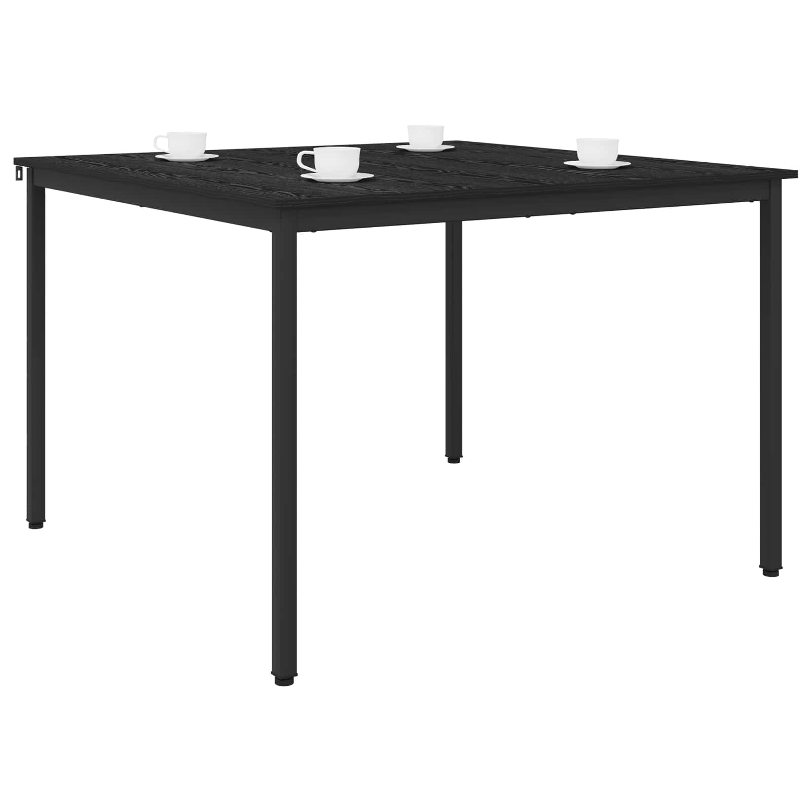 Esstische 110 x 110 x 75 cm Holzwerkstoff Schwarz Eichen-Optik