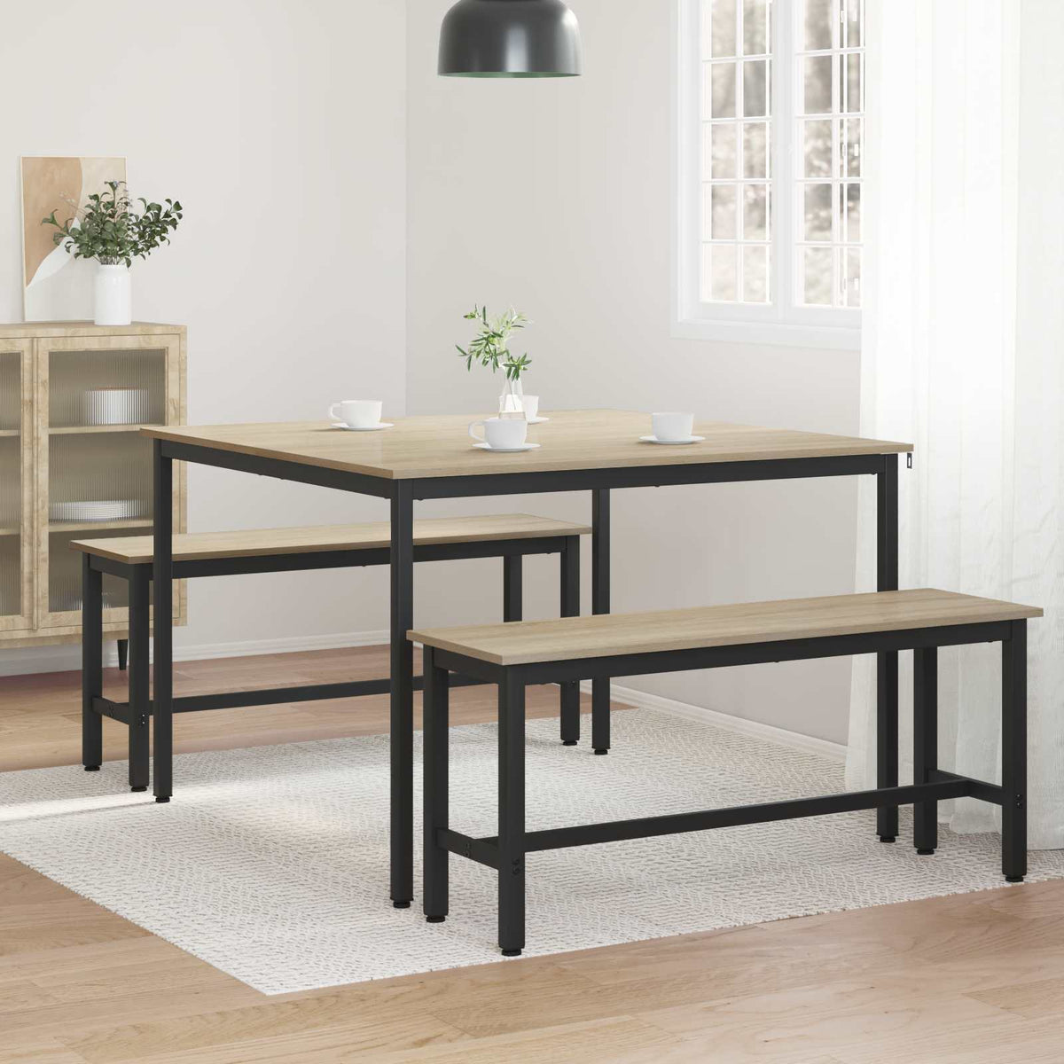 Esstische 110 x 110 x 75 cm Holzwerkstoff Sonoma-Eiche