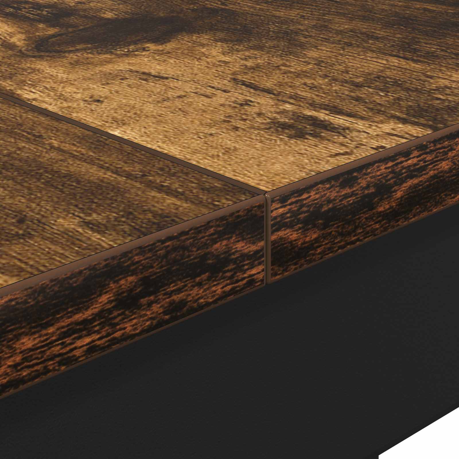 Esstische 140 x 80 x 75 cm Holzwerkstoff Räuchereiche