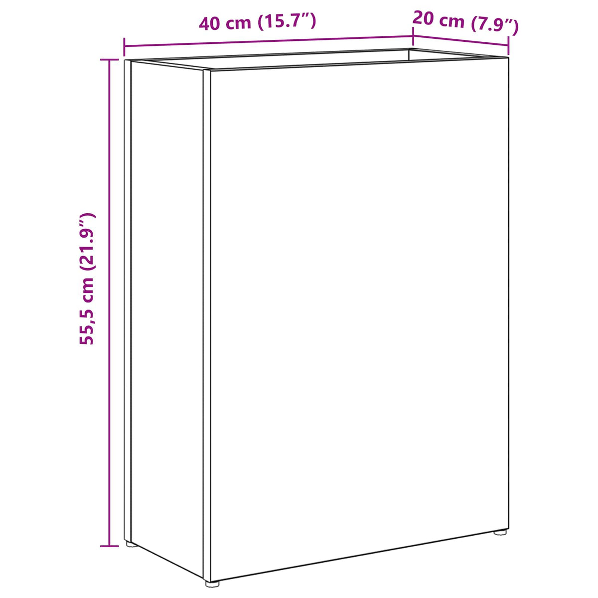 Sonnenschirmhalter Weiß 40 x 20 x 55,5 cm Holzwerkstoff