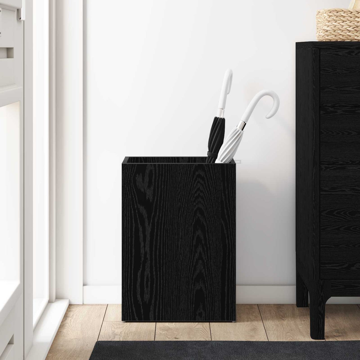 Sonnenschirmhalter Schwarz Eichen-Optik 40 x 20 x 55,5 cm