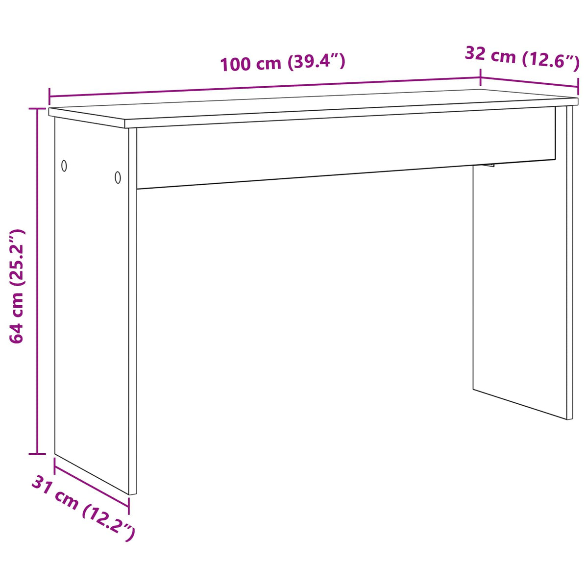 Klavierständer Sonoma-Eiche 100 x 32 x 64 cm Holzwerkstoff