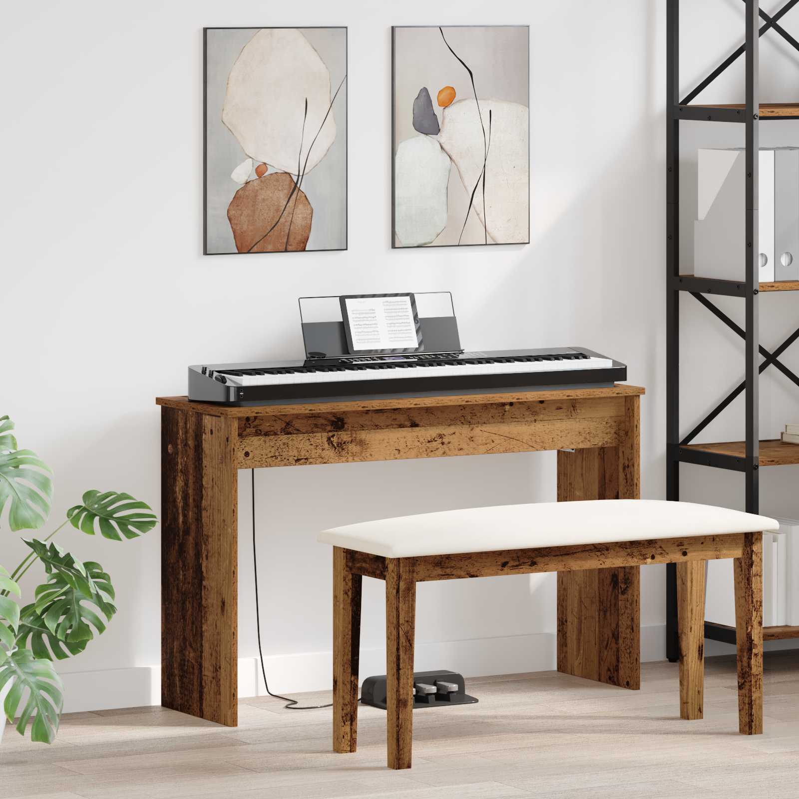 Klavierständer Altholz 100 x 32 x 64 cm Holzwerkstoff