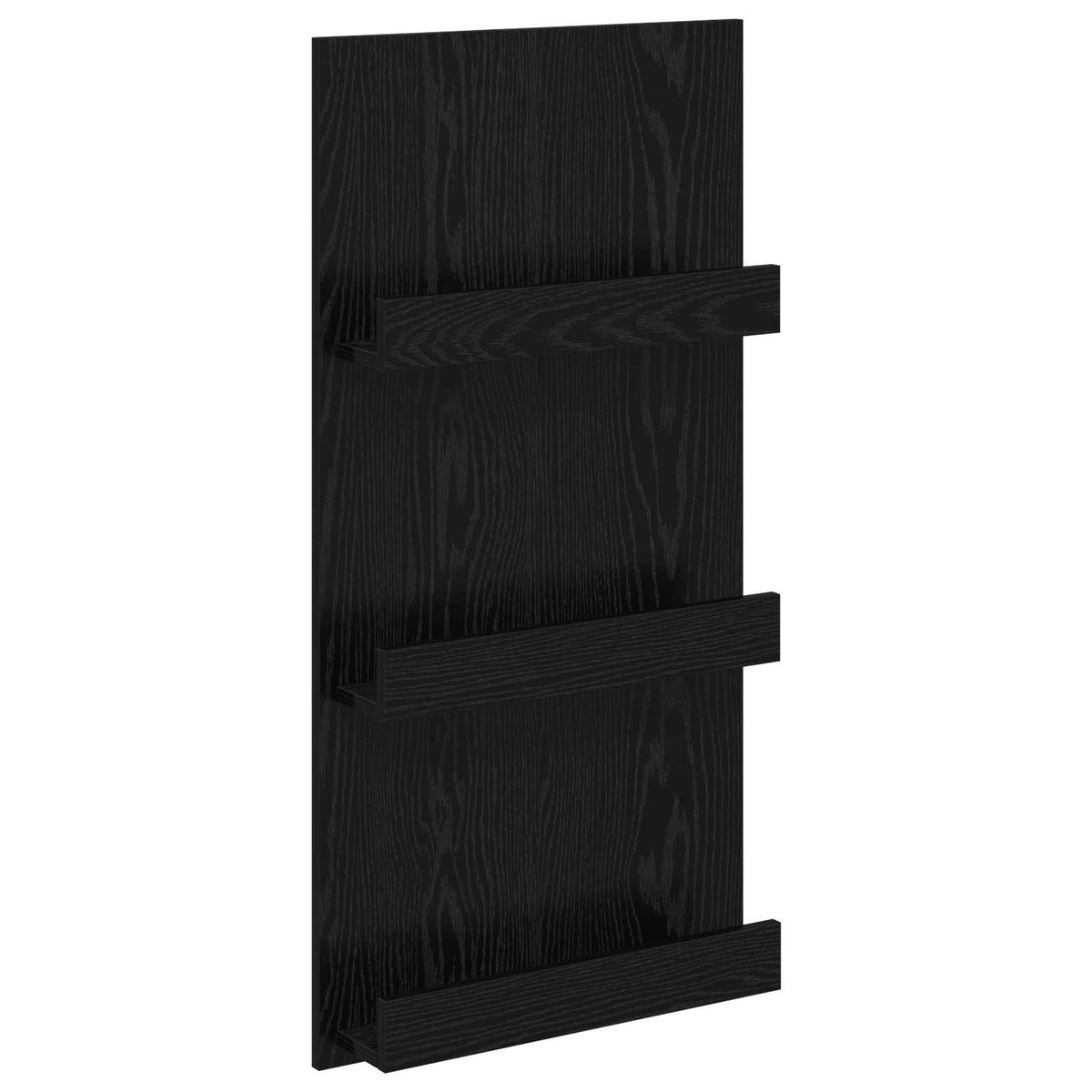 Magazinregal mit Regal Schwarz Eichen-Optik 51 x 11 x 102 cm