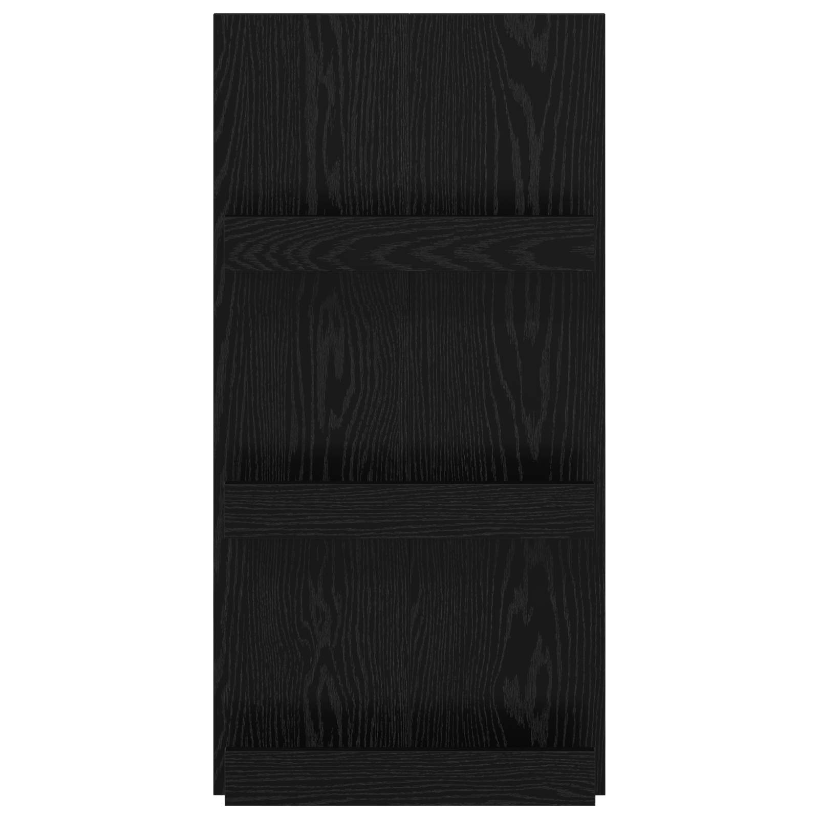 Magazinregal mit Regal Schwarz Eichen-Optik 51 x 11 x 102 cm