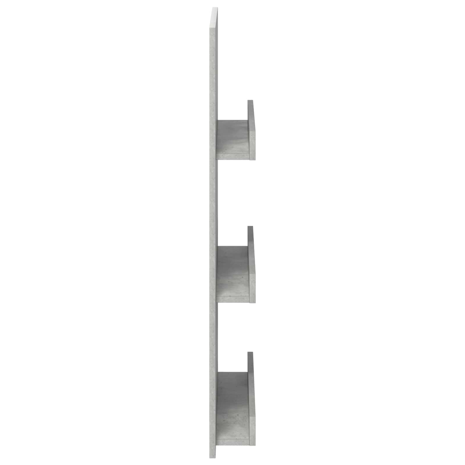 Magazinregal mit Regal Betongrau 51 x 11 x 102 cm Holzwerkstoff