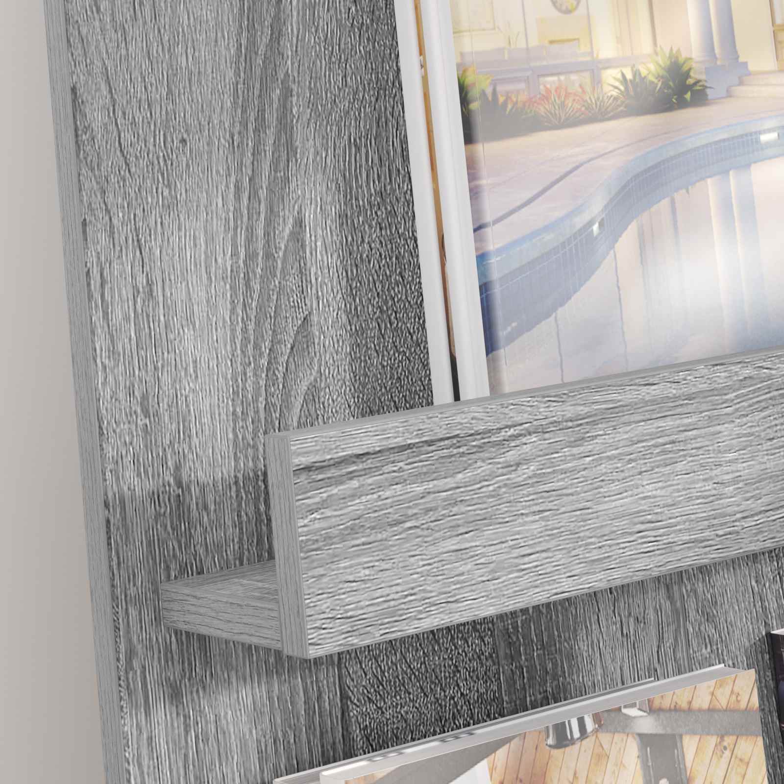 Magazinregal Sonoma-Grau 51 x 11 x 102 cm Holzwerkstoff