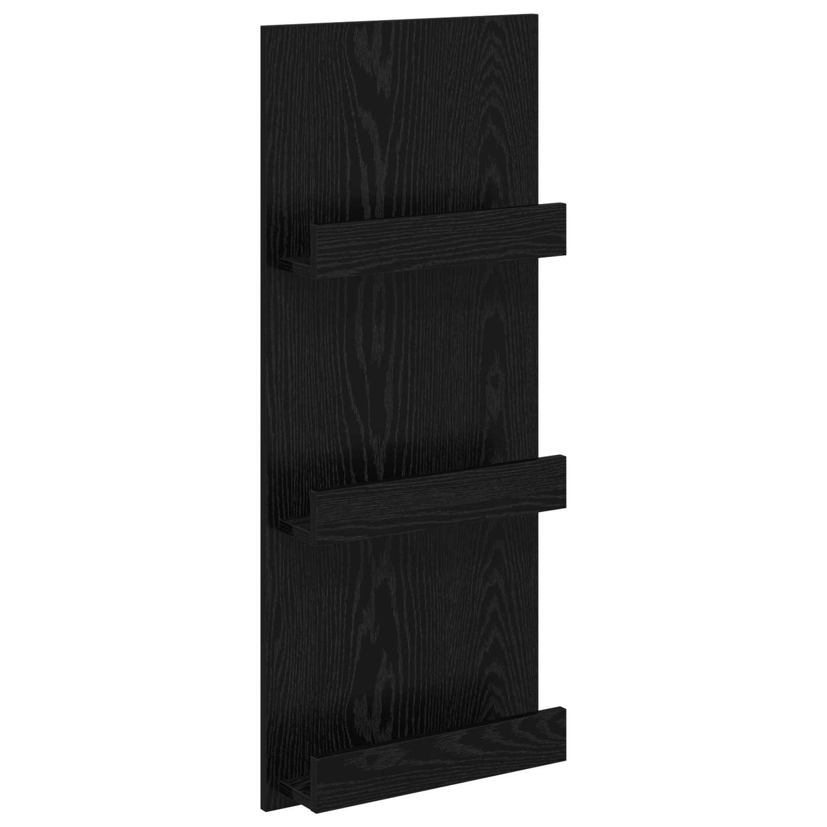Magazinregal mit Regal Schwarz Eichen-Optik 43 x 11 x 102 cm