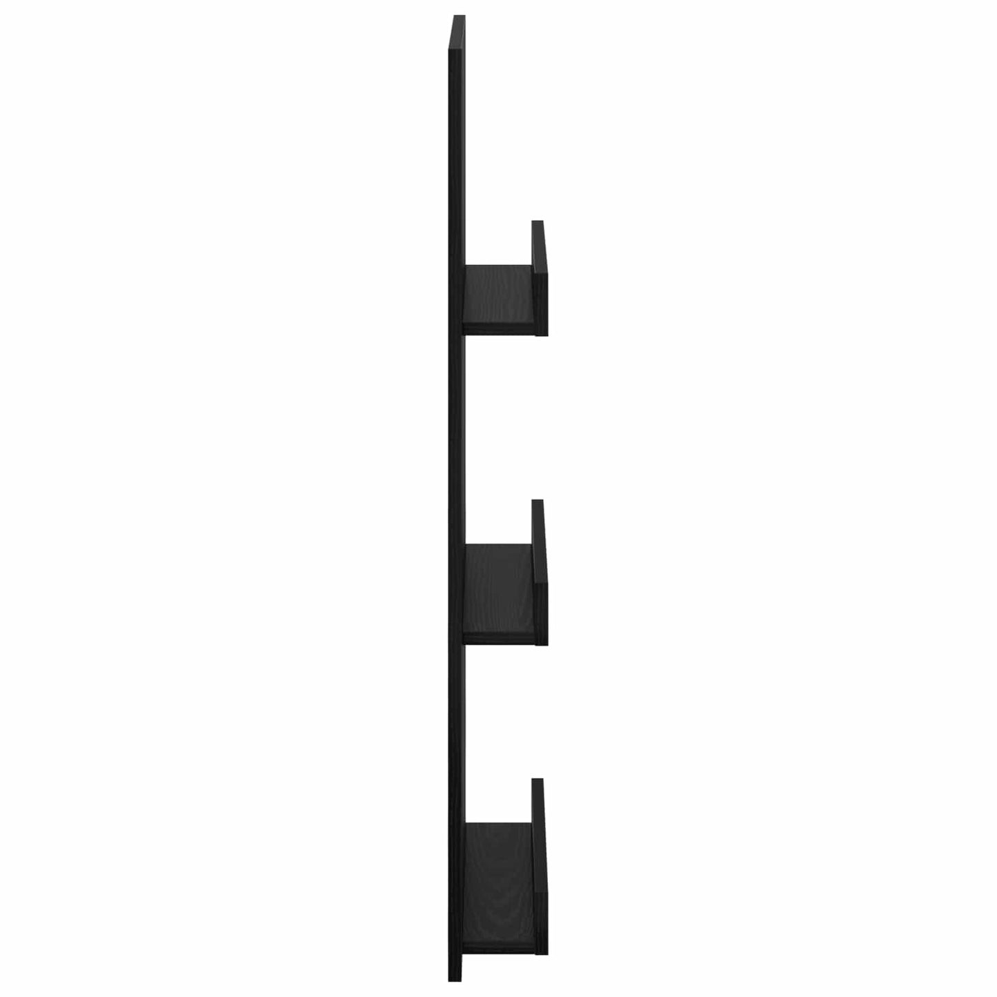Magazinregal mit Regal Schwarz Eichen-Optik 43 x 11 x 102 cm