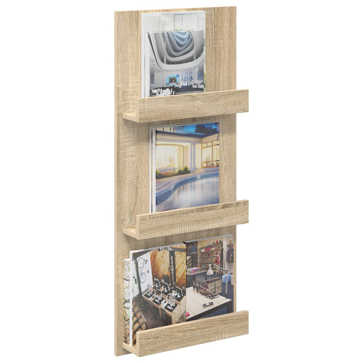 Magazinregal Sonoma-Eiche 43 x 11 x 102 cm Holzwerkstoff