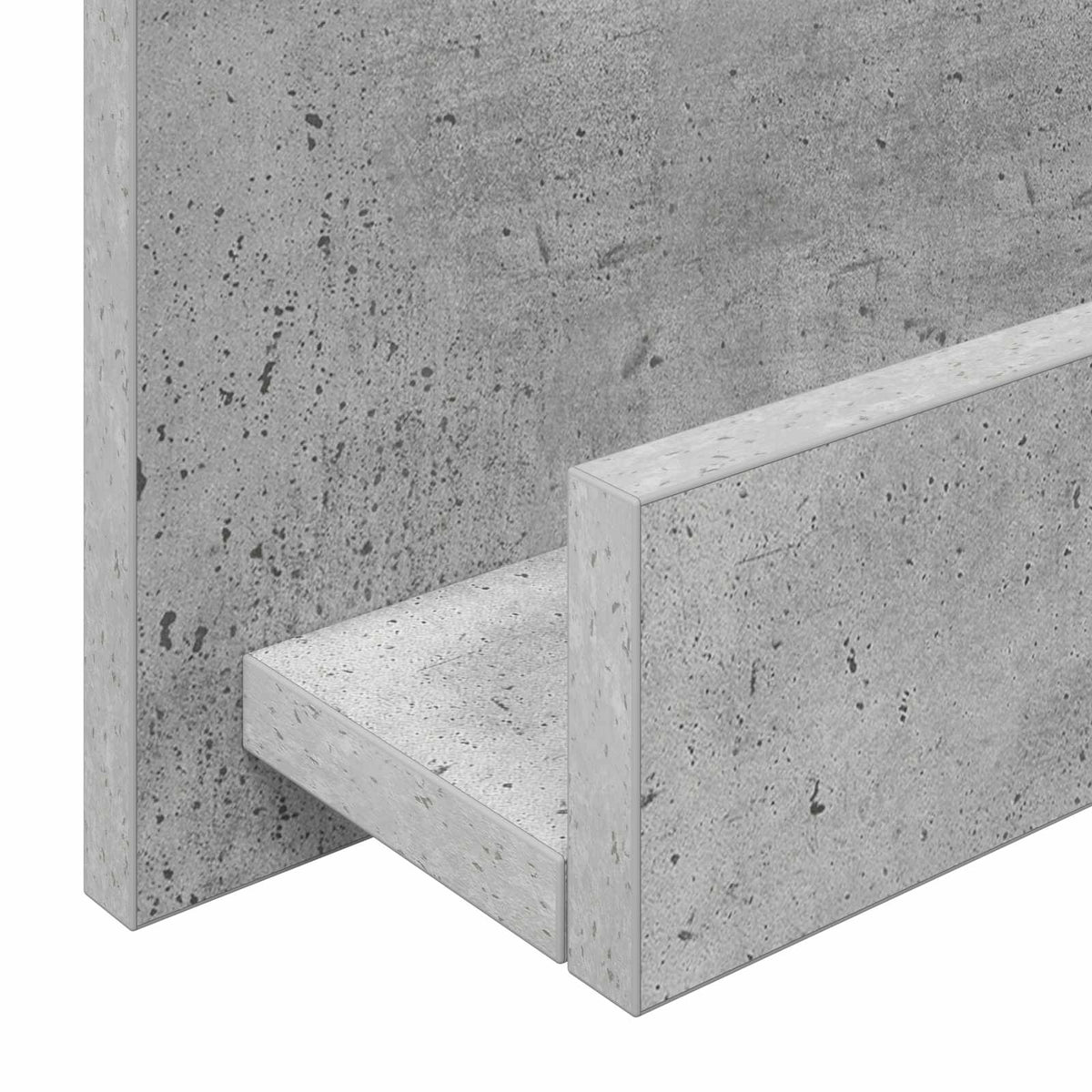 Magazinregal mit Regal Betongrau 43 x 11 x 102 cm Holzwerkstoff