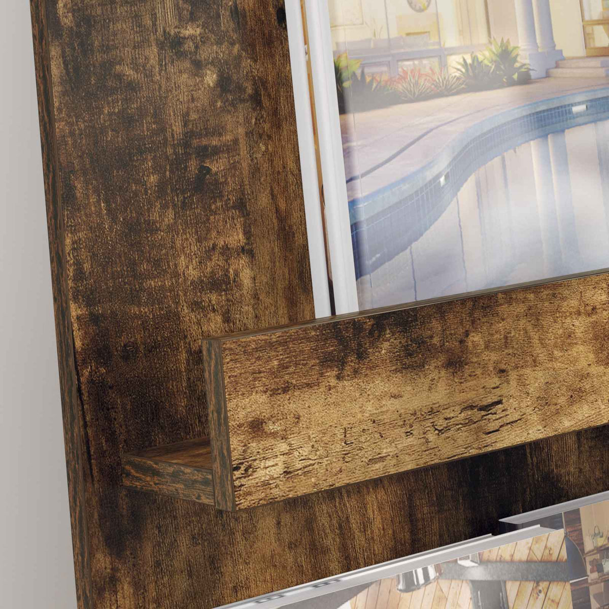 Magazinregal Räuchereiche 43 x 11 x 102 cm Holzwerkstoff