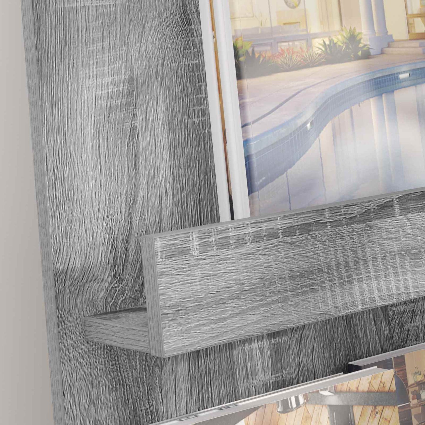 Magazinregal Sonoma-Grau 43 x 11 x 102 cm Holzwerkstoff