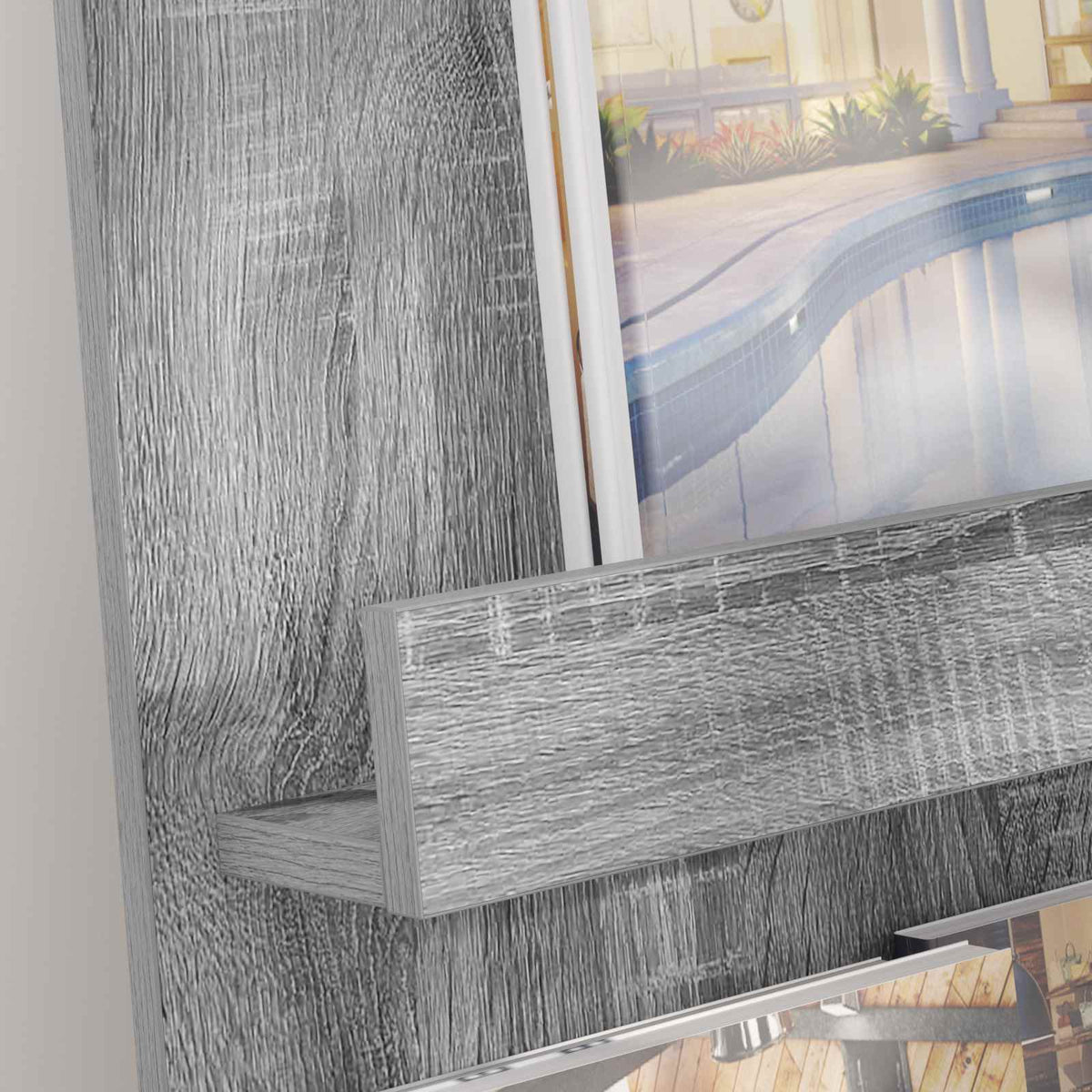 Magazinregal Sonoma-Grau 43 x 11 x 102 cm Holzwerkstoff