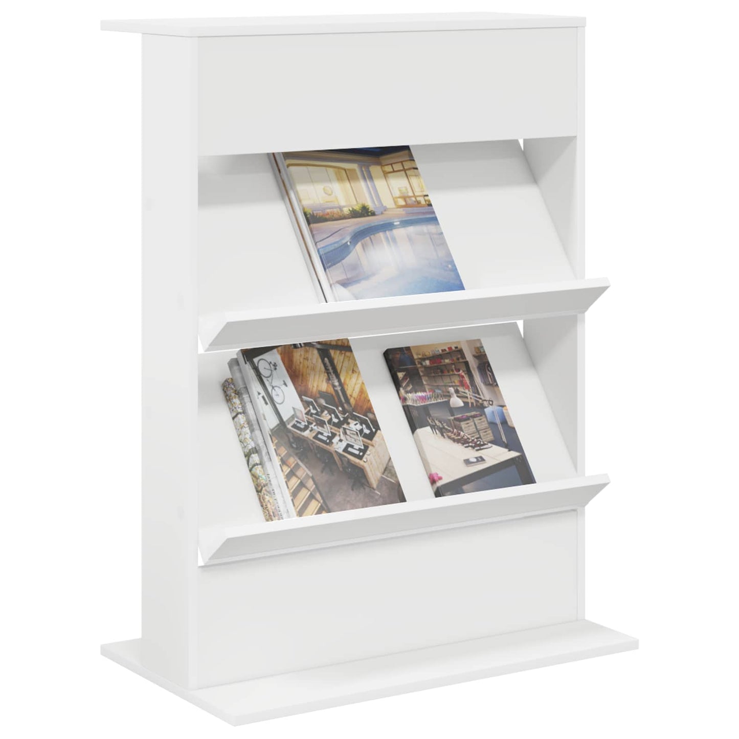 Magazinregal Weiß 70 x 41 x 96 cm Holzwerkstoff
