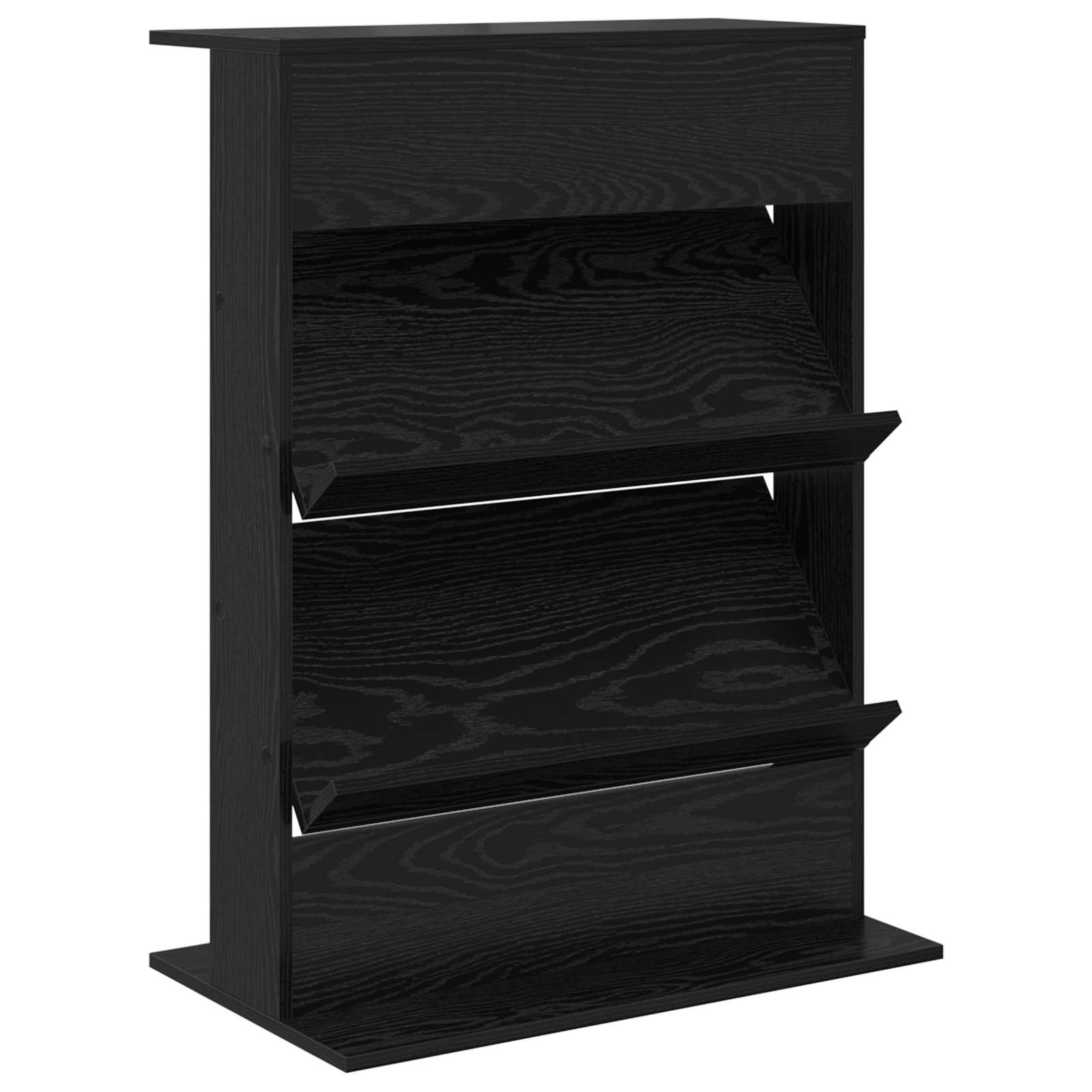 Magazinregal Schwarz Eichen-Optik 70 x 41 x 96 cm Holzwerkstoff
