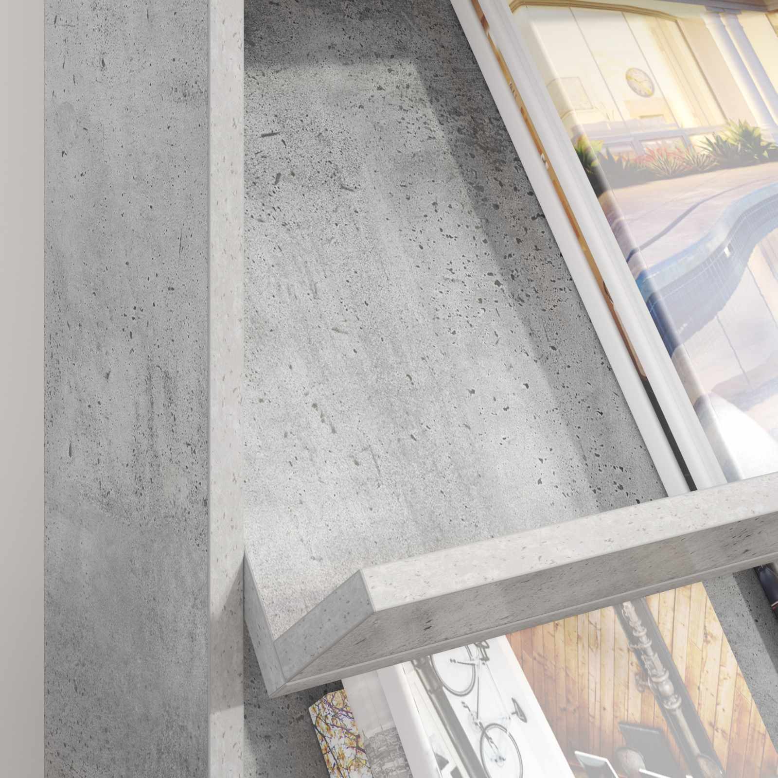 Magazinregal Beton Grau 70 x 41 x 96 cm Holzwerkstoff