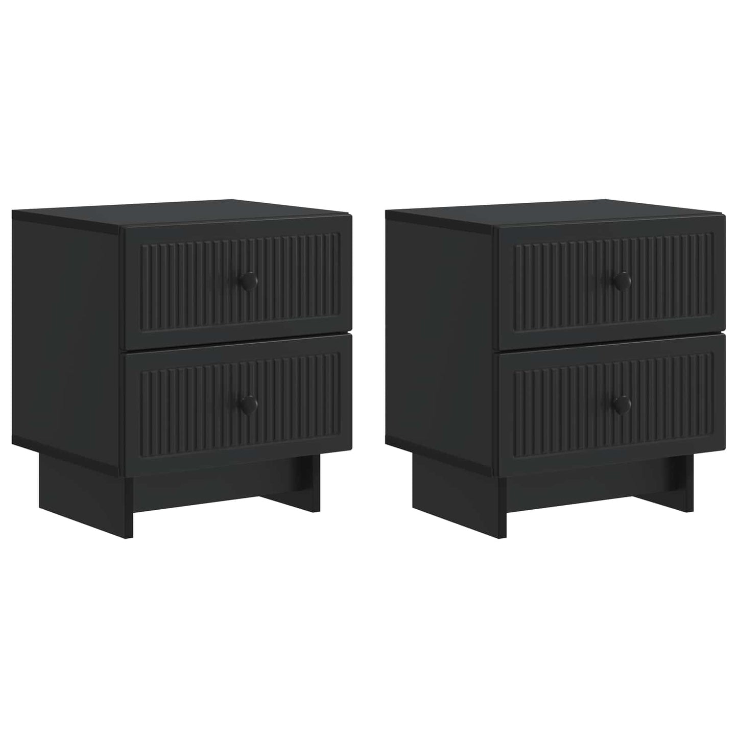 Nachttisch 2 stk. Schwarz 43 x 34,5 x 47,5 cm Holzwerkstoff