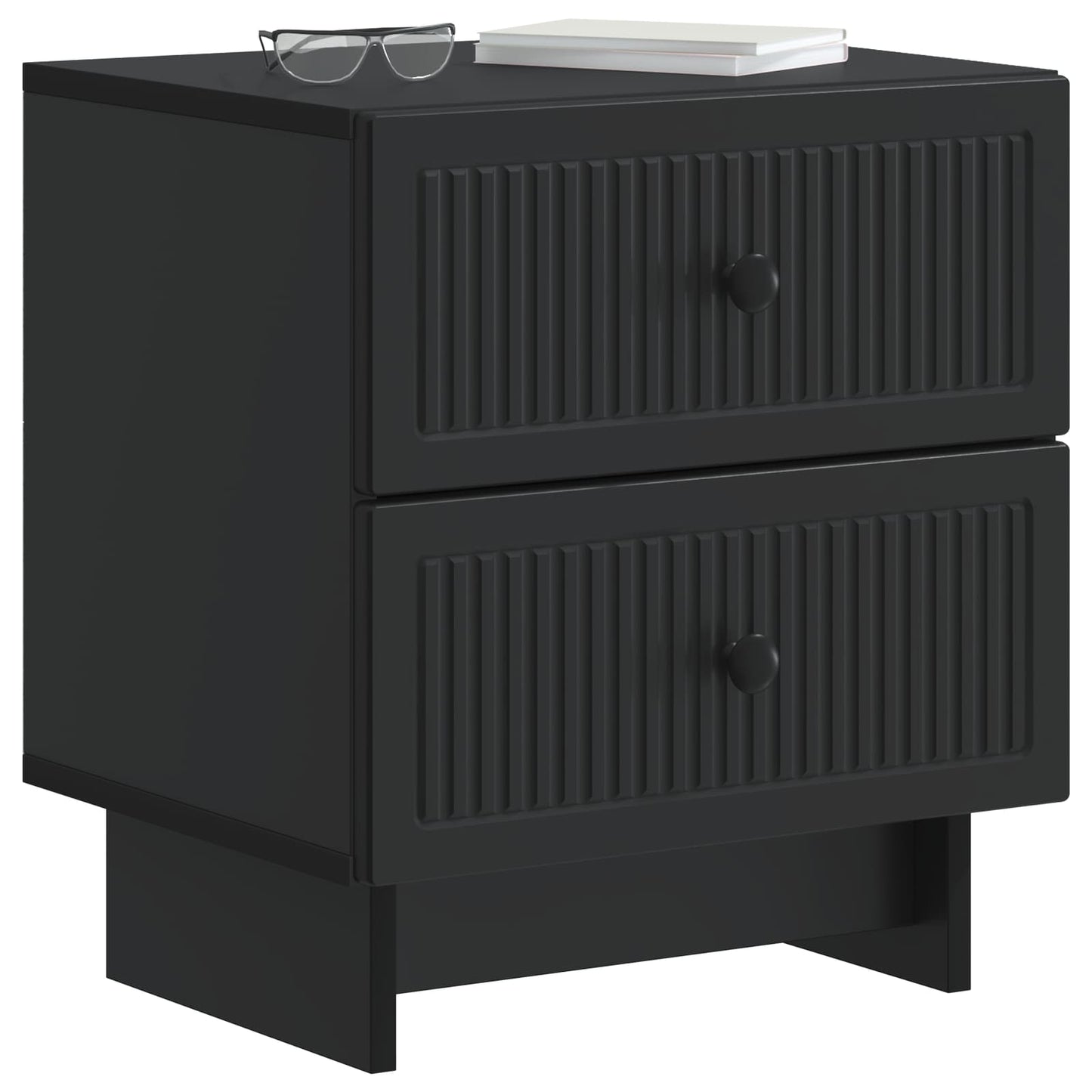 Nachttisch 2 stk. Schwarz 43 x 34,5 x 47,5 cm Holzwerkstoff
