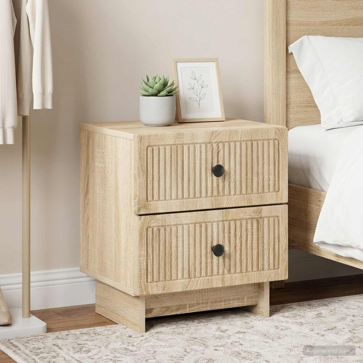 Nachttisch 2 stk. Sonoma-Eiche 43 x 34,5 x 47,5 cm