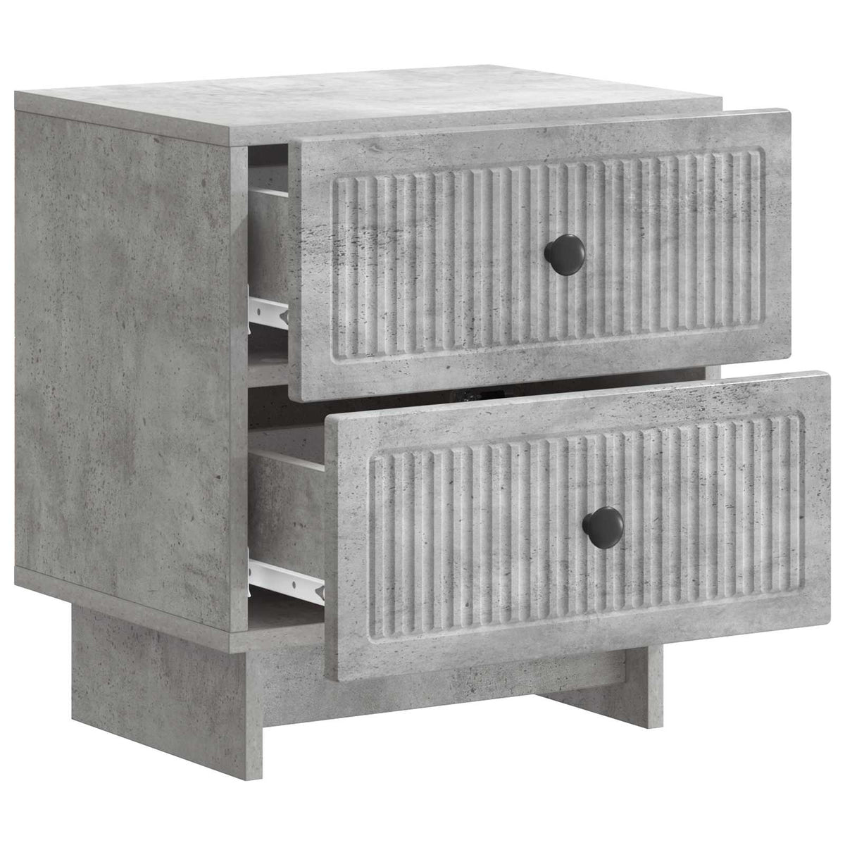 Nachttisch 2 stk. Betongrau 43 x 34,5 x 47,5 cm Holzwerkstoff