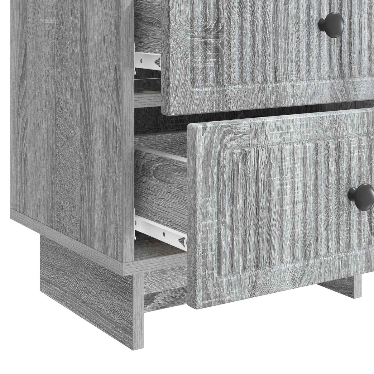 Nachttisch 2 stk. Graues Sonoma 43 x 34,5 x 47,5 cm